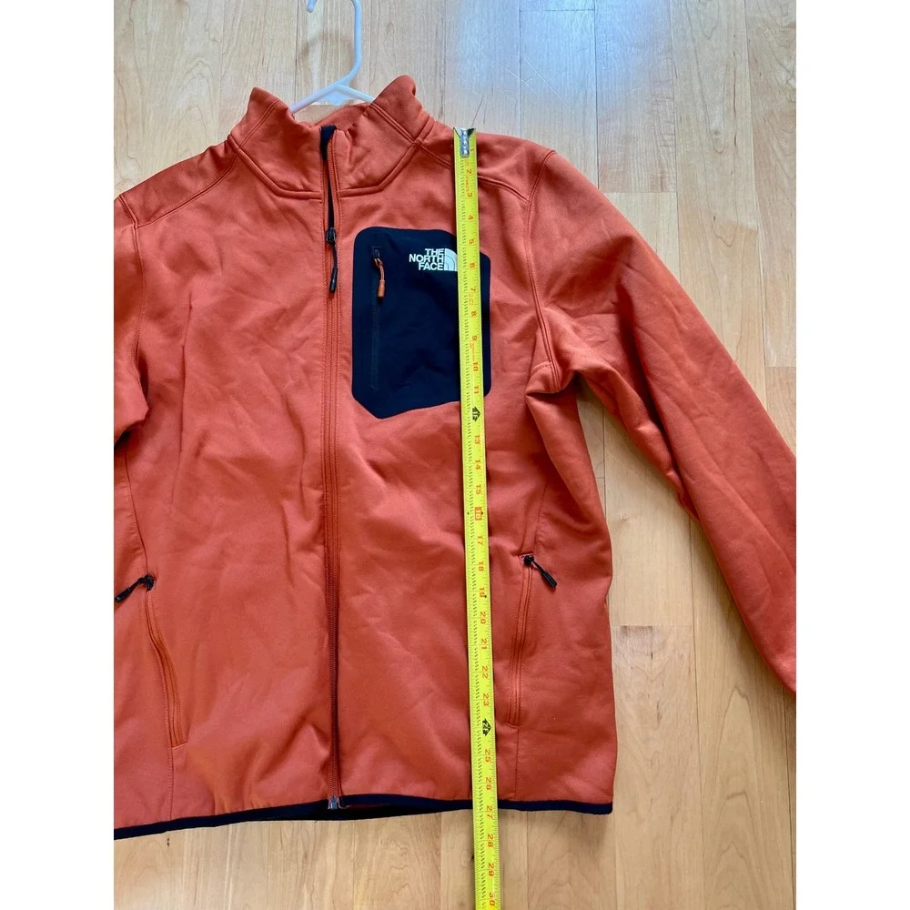 The North Face Men's L Crest Full Zip Fleece Jacket Burnt Orange Cozy Outdoors